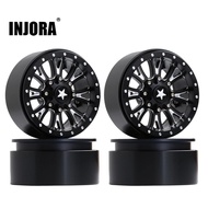 Injora 4Pcs 2.2 Beadlock Cnc Aluminum Alloy Wheel Rim For