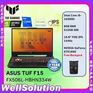 ASUS TUF F15 FX506L-HBHN334W 15.6'' FHD 144Hz Gaming Laptop Plastic Bonfire Black (i5-10300H,8GB,512GB,GTX1650 4GB,W11)