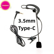 Cheesenm 1Pcs Ear Hanging Type Referee Earphone 3.5mm/Type-C Interface For V6 Pro+ Motorcycle Helmet