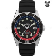 TIMEX TW2W75000 Men's Analog Watch Deepwater Reef 200 GMT Date Magnifier Sapphire Red Blue Accents Q