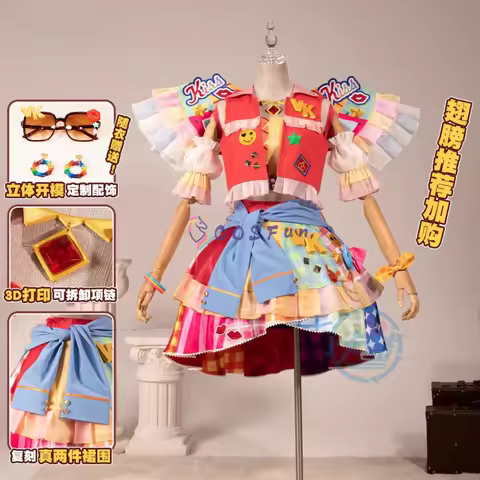 Aikatsu!Natsuki Mikuru Cosplay Costume Cancer Lolita Dresse Accessories Prop Uniform Anime For Women