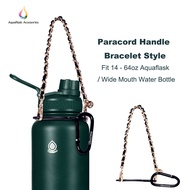 Aquaflask Paracord Handle for Tumbler Accessories Paracord Rope Fits Tumbler Water Bottle 12oz to 64oz Aquaflask Handle Strap, Aqua Flask Accessories Paracord Handle for Aquaflask Tumbler Holder Strap with Survival Cord Handle Strap Aquaflask Accessories