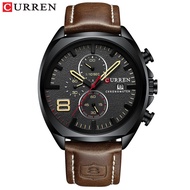CURREN 8324 Men's Belt Watch Six-Hand Chronograph Men's Watch Waterproof Quartz Watch