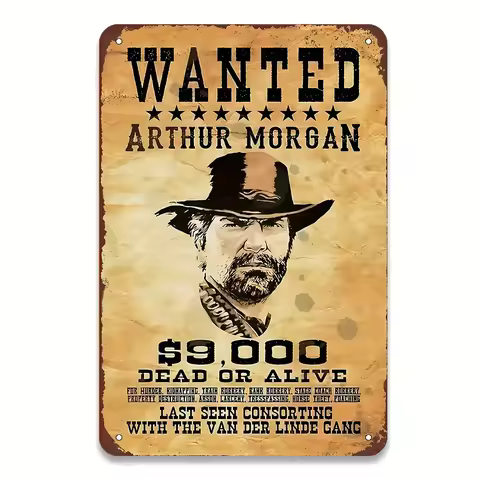 Arthur Morgan'S Vintage Metal Iron Poster, Measuring , Wrought-iron Wall Art, Fade and UV Resistant,