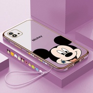 NaVVin Case For Huawei Nova 8i 7i 6 SE 5T 3i Y6P Y7A Y8P 2020 Y9s Y9 Prime 2019 Honor 9X Y6 Y7 Pro 2019 Free Lanyard + Mickey Mouse For Woman And Girl Anti-Fall Casing Plated Phone Shell Luxury Plating Soft Phone Case