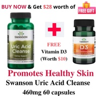 [INSTOCK + FREE SHIP &amp; GIFT &amp; Ebook][Healthy Joints]Swanson Uric Acid Cleanse 60 capsules