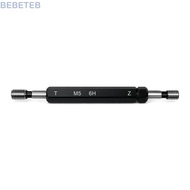BEBETEB Double Ends Thread Gauge, Steel Material M5x0.8 Thread Plug Gauge, Durable Black 6H Toleranc