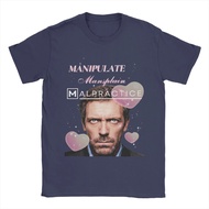 Manipulate Mansplain Malpractice House MD Dr Gregory House T-Shirt Summer Fashion T Shirts Mens Clot