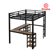 [ Freeship HCM] [ Trả góp 0%] Giường tầng thông minh khung sắt Ohaha có kệ và bàn học - GTS018