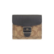 [Coach] Wallet (half wallet) FC7805 C7805 Khaki × Black Multi Signature PVC Leather Pepper Wallet Women [Outlet Product] [Brand]