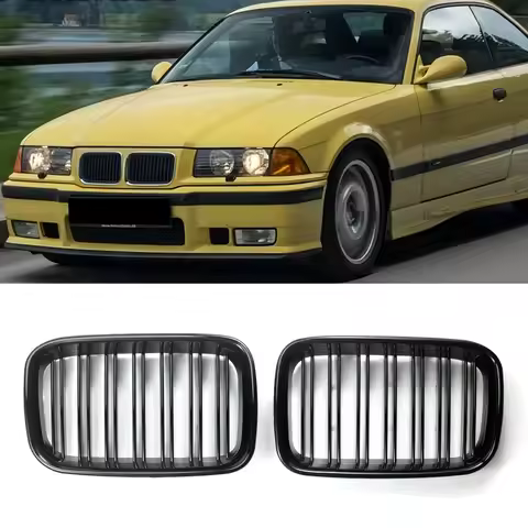 Black E36 Grille ABS Front Replacement Hood Kidney Grill for BMW E36 1992-1996 for BMW 318i 323i 325