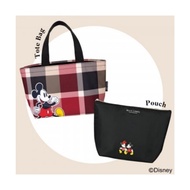 BLUE LABEL CRESTBRIDGE MICKEY &amp; MINNIE MOUSE 2 PIECE TOTE AND POUCH SET