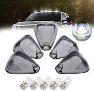 5 X Cab Marker Light Smoke Cover White LED, Cab Roof Running Light, Accessories Light for 1999-2016