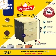 OKADA GM3 Mobile Pedestal / Drawer Cabinet / Almari Laci / Kabinet / Cabinet Storage / Mobile Cabine