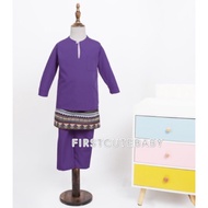 🌺 READYSTOCK 🌺 (8y) PURPLE BAJU MELAYU BUDAK FCB WITH SAMPIN