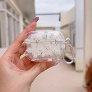 White Flowers Earphone Case For Airpods Pro 2 Wireless Earphone Protector For Apple Airpod4 2 3 Sili