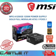 MSI MPG A1250GS 1250W PSU Power Supply Gold Full Modular ATX3.1 PCIe5.1