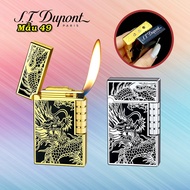 HỘP QUẸT BẬT LỬA DUPONT HÌNH RỒNG M-49 (S.T. DUPONT) - (XÀI GAS) - KHÔI NGUYÊNN STORE