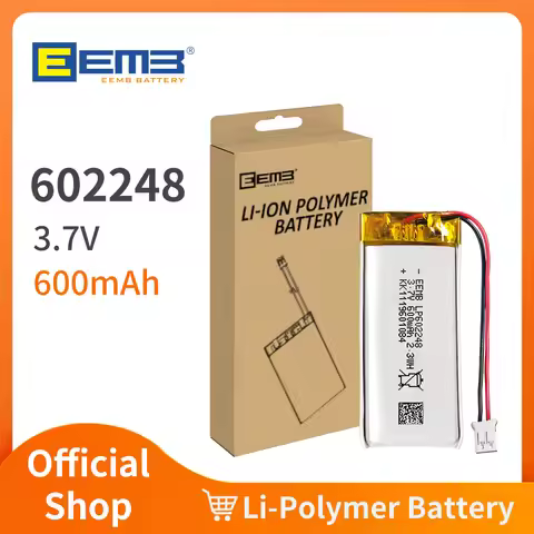 EEMB 1~10PCS 602248 3.7V Battery 600mAh Rechargeable Lithium Polymer Battery for Sena SMH10 Bluetoot