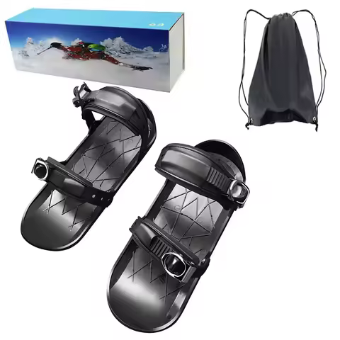 Short Ski Skates Skis Boots Skiboards Adjuatable Adults Short Shoe Snowblades Portable for Winter Ou