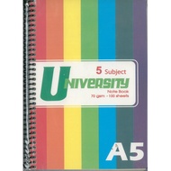Standard A5/A4 5 Subject Spiral Notebook SUB7905-A5