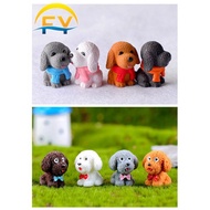 FY Miniature Fairy Garden for Succulent Terrarium Bonsai Cake Topper Dog Mini Decor for Plant Hiasan