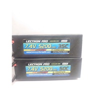 lipo battery hard case lectron pro 2s 7.4v 35c 50c 5200mah