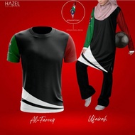 Baju Muslimah Palestin Couple Set Dewasa Tshirt Muslimah Jersey Mikrofiber Murah Malaysia Jersi Baju