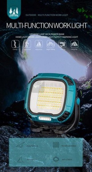 Syllere - 包送貨 -多功能便攜強光磁啜工作燈/露營燈/磁石燈 TYPE-C USB充電 白光/黃光/紅光信號燈 三色照明燈