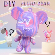 Children's Day Gift DIY Fluid Bearbrick Keychain Handmade DIY Color Bear Paint Parent-child Fluid Painting Children's Toys Gifts