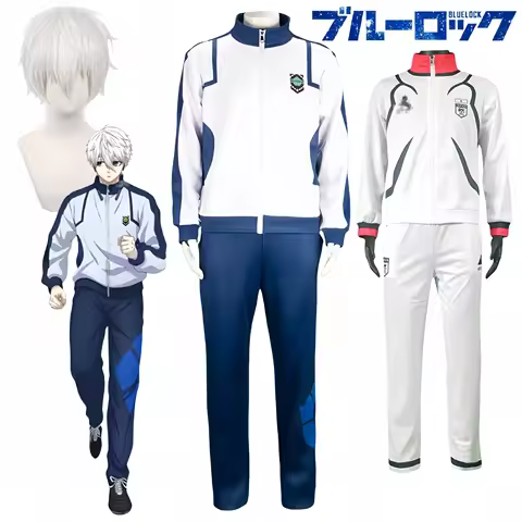 Anime Nagi Seishiro Cosplay Blue Cosplay Costumes Lock Nagi Isagi Yoichi Tracksuit Wig Role Outfit H