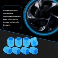 [KG] 4Pcs Luminous Wheels Cap Tire Valve Stem, Glow Luminous At Night, Illuminated Auto Car Wheel Va