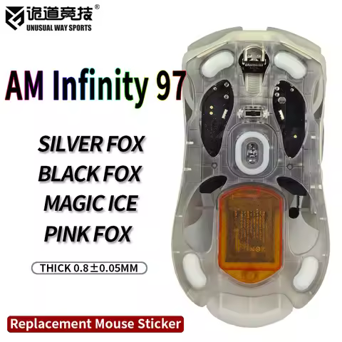 UnusualWaySports Mouse Skates Feet Angry Miao AM Infinity 97 Cambered Surface PTFE Anti Collapse Mag