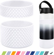 Aquaflask Accessories--2PCS- Protective Diamond- Silicone Boot Sleeve with Circle Silicone Ring, Aquaflask Accessories 12-40oz Aquaflask Rubber Cover Diamond Silicone Boot Non-Slip Silicone Protector for Tumbler