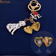 SEYAN Dogs Keychain, Exquisite Creative Puppy Photo Keychain, Beagle Fashion DIY Cute Pet Hair Stora