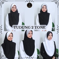 TUDUNG  2 TONE PLAIN (TUDUNG SUKAN PIPING