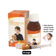 Axcel Paracetamol 250mg/5ml Syrup (orange) 100ml