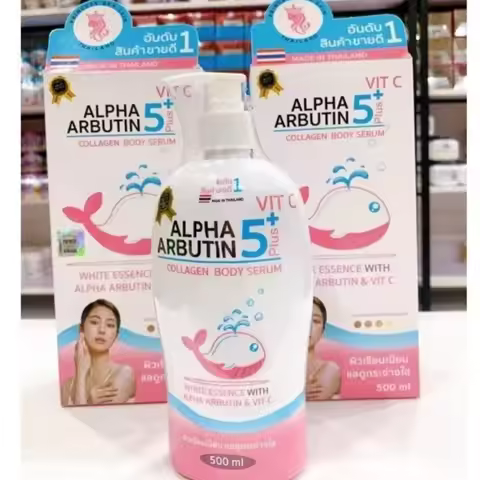 500ML Sua duong the Kich trang Alpha Arbutin 5 Plus Body skin, smooth, Brightening and moisturizing