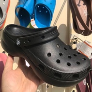 【Malaysia】Crocs Classic Platform Clog Crocs Crochs Female Classic Platform Clog Crocs Sandals 4CM he