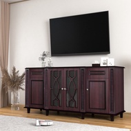 KIRANA Missouri - Meja TV Kayu / Bufet TV / Rak TV / Lemari TV / Backdrop TV Putih Modern Minimalis