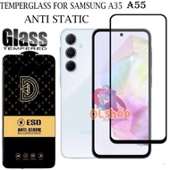 LAYAR Tempered glass Samsung A35 Samsung A55 Anti static front screen protector for cellphone