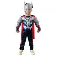 3pcs Kids Boys Thor Muscle Jumpsuit Cosplay Costumes Movies Character Superhero Halloween Outfits