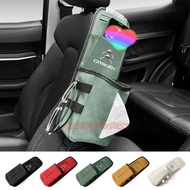 Citroen Car seat side storage bag storage box suede car tissue box card bag ID clip Car organizer Fo