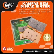 Elig Disc Brake Pads Front Dispad Brembo Caliper 4 Piston Gold Line Sinter EM004 Aprilia Benelli Cid