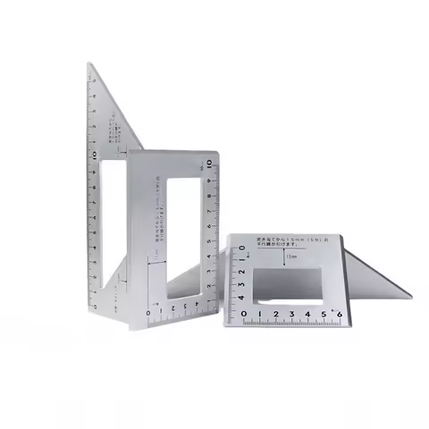 Multifunctional Angle Ruler 45 90 Degree Aluminum Alloy Accurate Woodworking Square Angle Ruler Mark