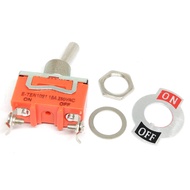 AC 250V 15A 2 Pin DPDT On/Off 2 Position Mini Toggle Switch E-TEN1021 Orange