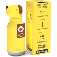asobu Bestie Bottle Insulated Stainless Steel Water Bottle with Detachable Soft Animal Head Fun Drin