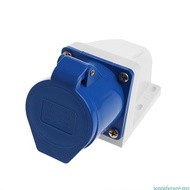 jenniferagg.my 32 Amp 3pin Industrial Socket 220V-250Volt Weatherproof IP44 Waterproof 2P+E 32A