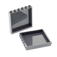 [2 Pieces] LEGO Wall Tiles 1x6x5 Dark Gray, Dimensions: 0.8 x 4.8 x 4,98 cm ID 4505068 59349