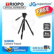 Triopo K2808 4-Section Camera Tripod with HY-350 Fluid Head Mount, 164cm Max Height, 8kg Max Load